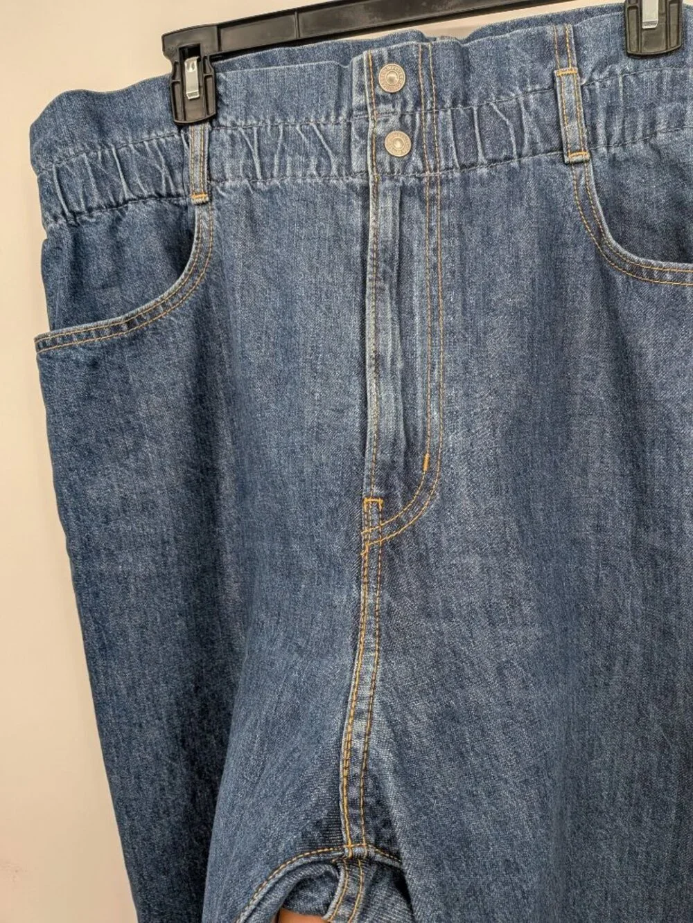 Levis Paperbag Waist High Rise Jeans Tapered Button Fly Denim Streetwear 90s 34